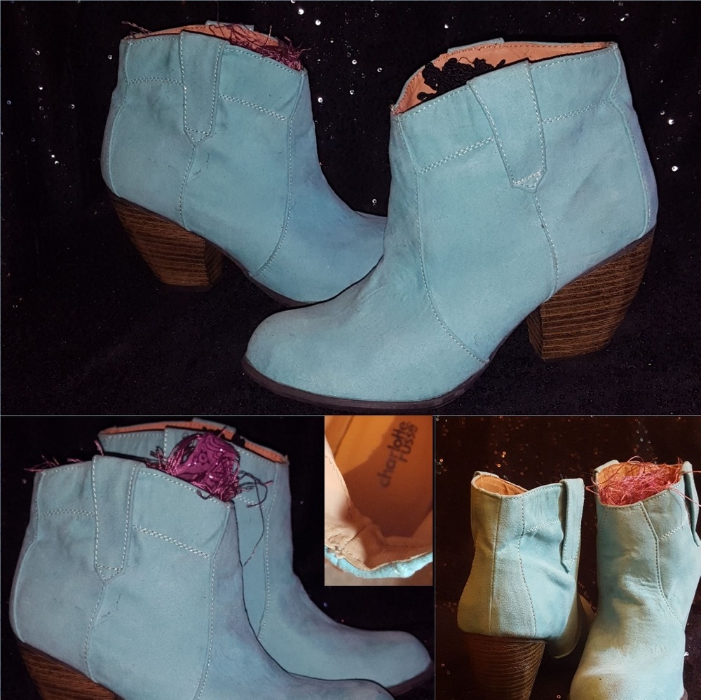 Teal booties